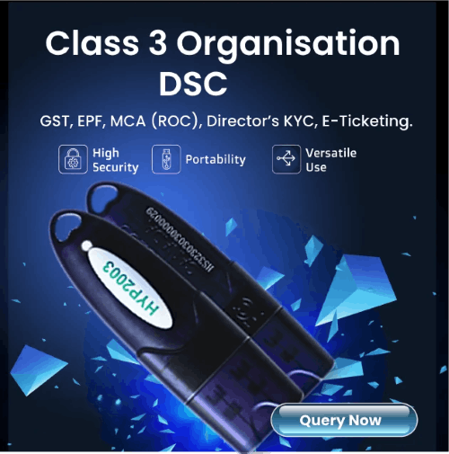 Class 3 Organization Signing DSC