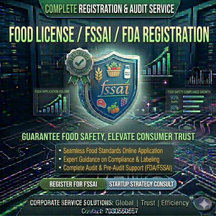 Food LicenseFSSAIFDA Registration