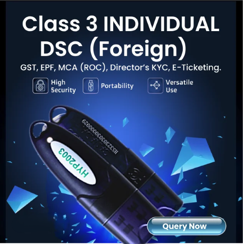 Foreign Class 3 individual Signing DSC
