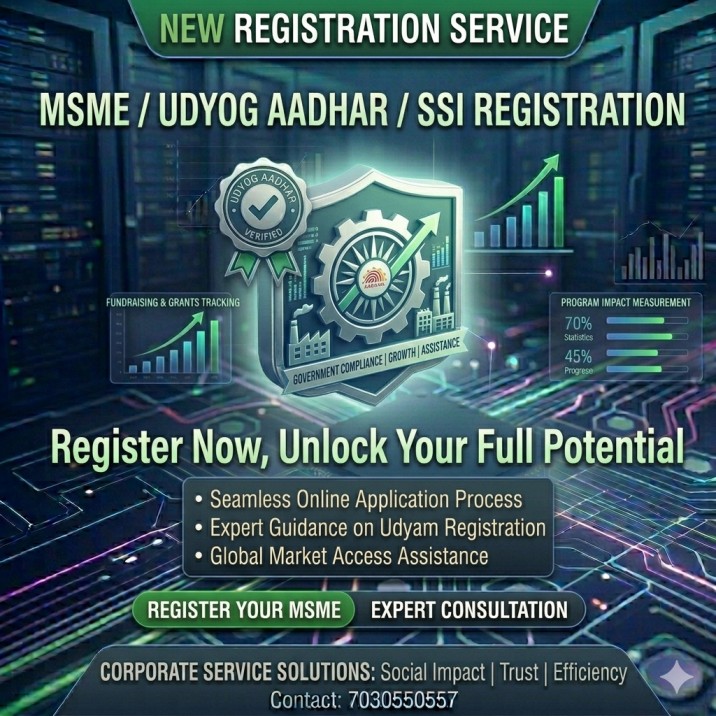 MSMEUdyog AadharSSI Registration